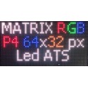 LED dot matrix 64x32 RGB 256x128mm module P4 HUB75 SMD OutDoor