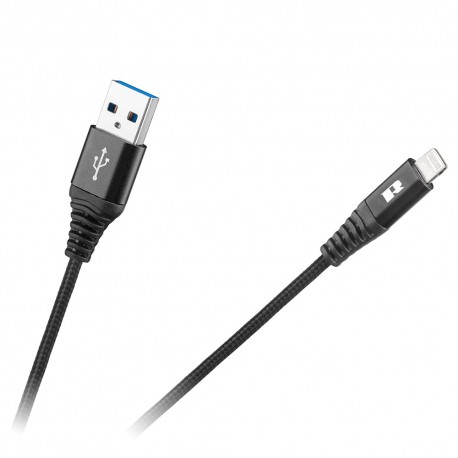 REBEL kabel Apple Lightning - USB, czarny, 100 cm
