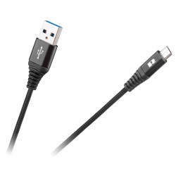 Kabel USB - USB micro REBEL 100 cm czarny