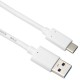 PremiumCord kabel USB-C - USB-A, 1m, biały