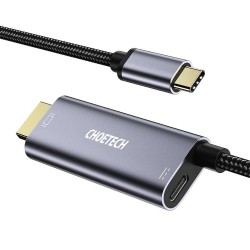 CHOETECH kabel adapter USB-C na HDMI 4K + USB-C PD