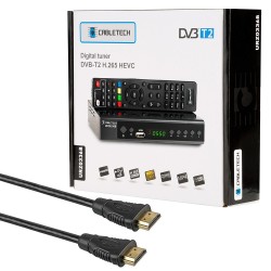 DVB-T2/C HEVC H.265 tuner for Cabletech terrestrial TV + HDMI cable