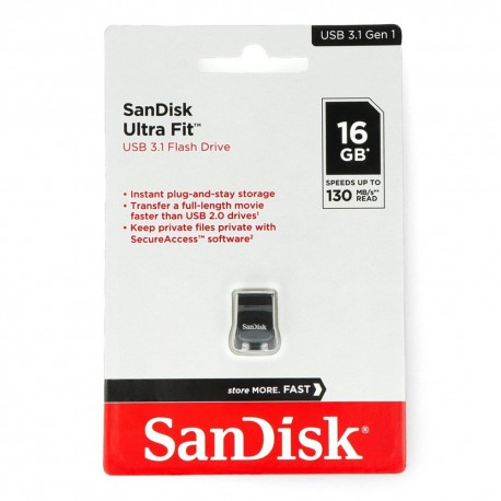 SanDisk Ultra Fit Flash Disk 16 GB, USB 3.1
