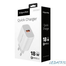 Kruger&Matz KM0851 QC 3.0 3A 18W wall charger