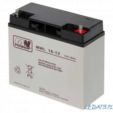 Akumulator MW Power MWL 18-12 (18Ah 12V)
