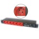 Zarządzalna listwa zasilająca IP Power Socket SCHUKO 6G10A V2 RED