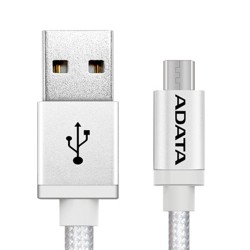 Kabel ADATA USB - Micro USB 1m kolor srebrny