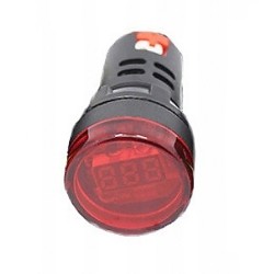 VOLTMETER LED 60-500VAC 28mm RED