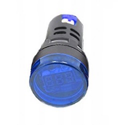 VOLTMETER LED 60-500VAC 28mm BLUE
