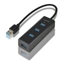AXAGON HUE-S2B Hub 4-portowy 4x USB3.0, microUSB