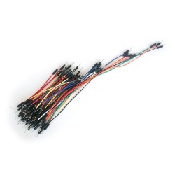 A set of 65 connecting cables for breadboards