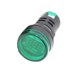 Woltomierz LED 28mm 6-48 V AC Zielony